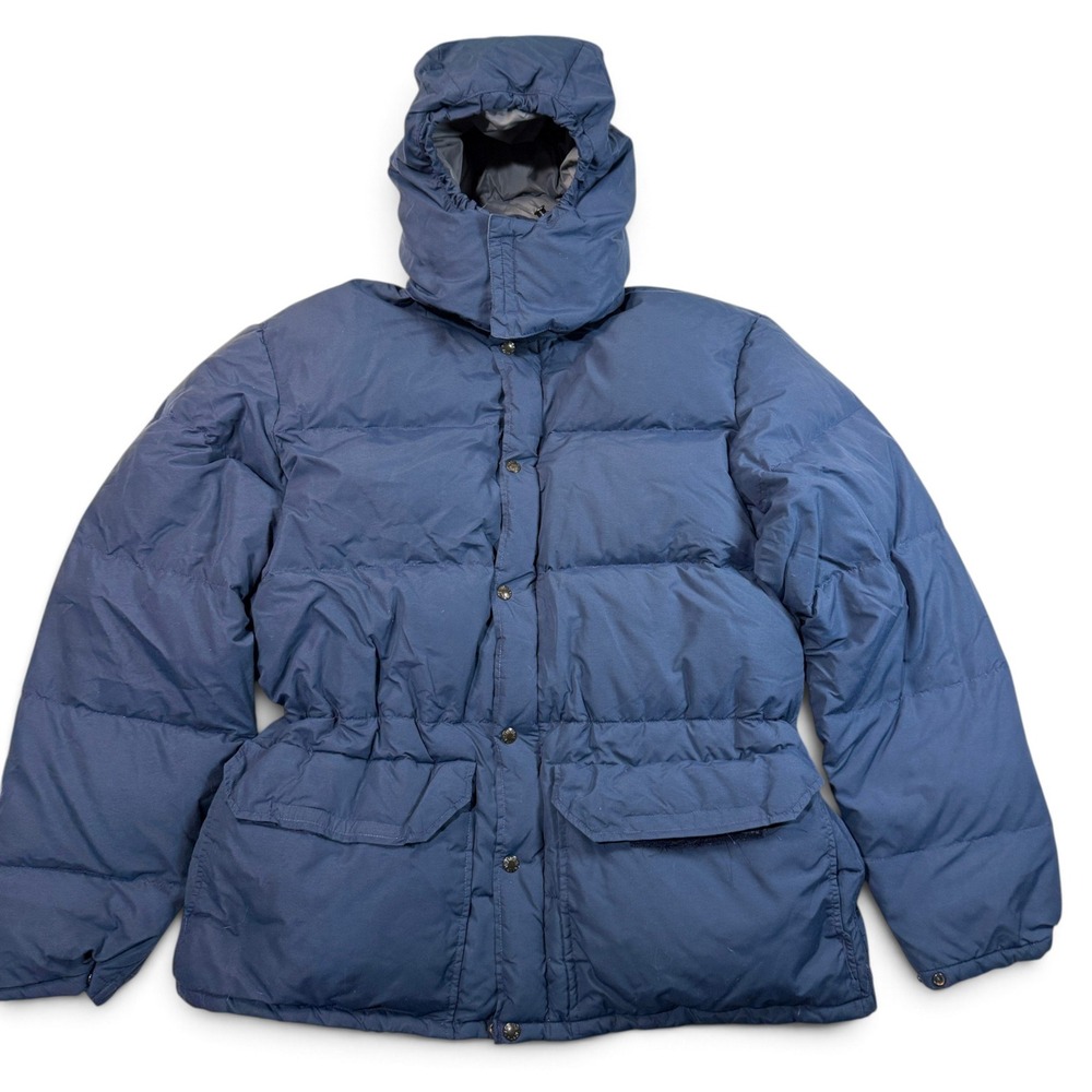 The North Face Vintage Down Puffer Jacket Navy Blue XL Detachable Hood Parka 90s